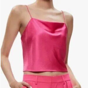 ALICE & OLIVIA Harmon Satin Camisole - Hot Pink Size XS